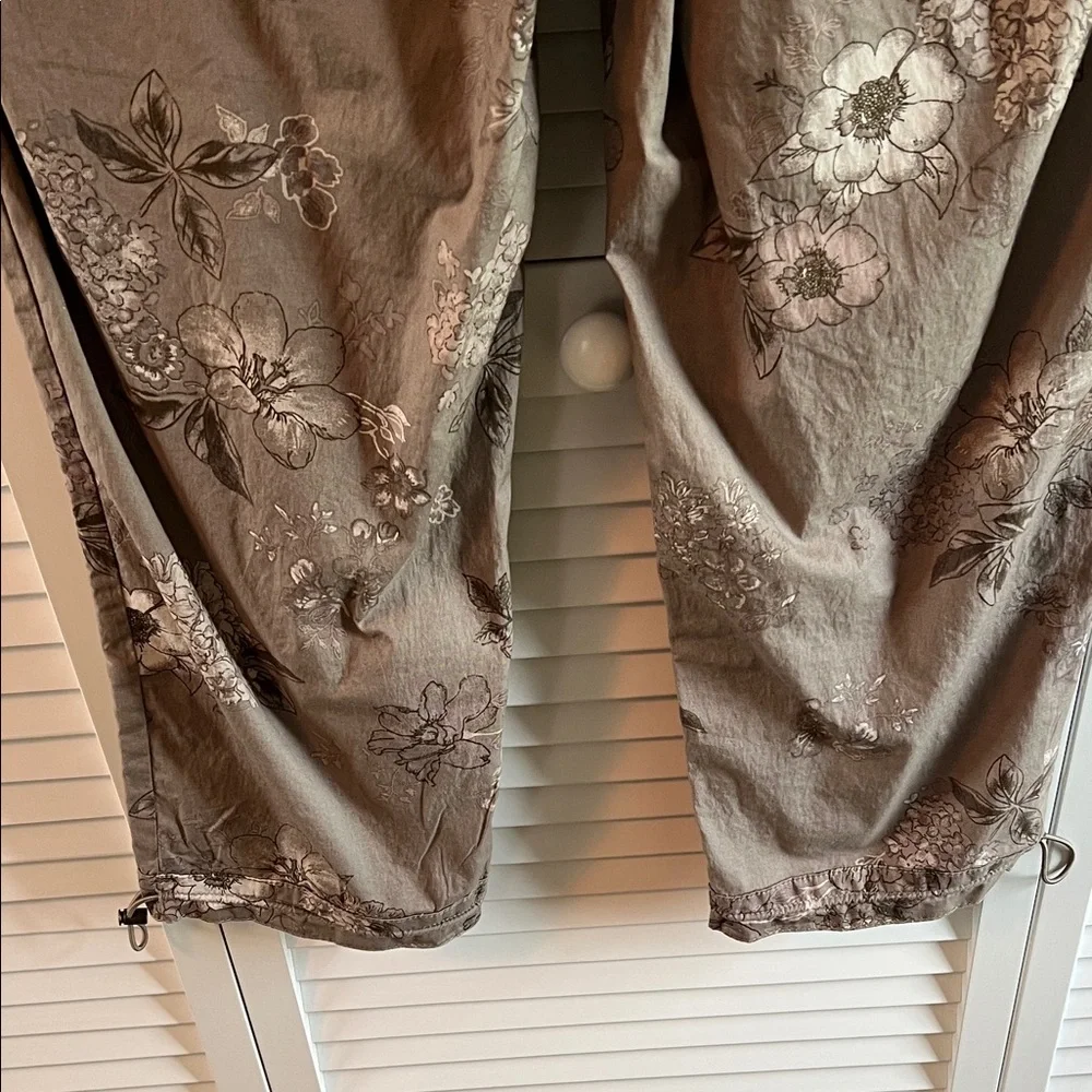 Democracy Brown Floral Cropped Pants